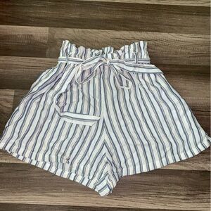 hollister striped high rise flowy shorts